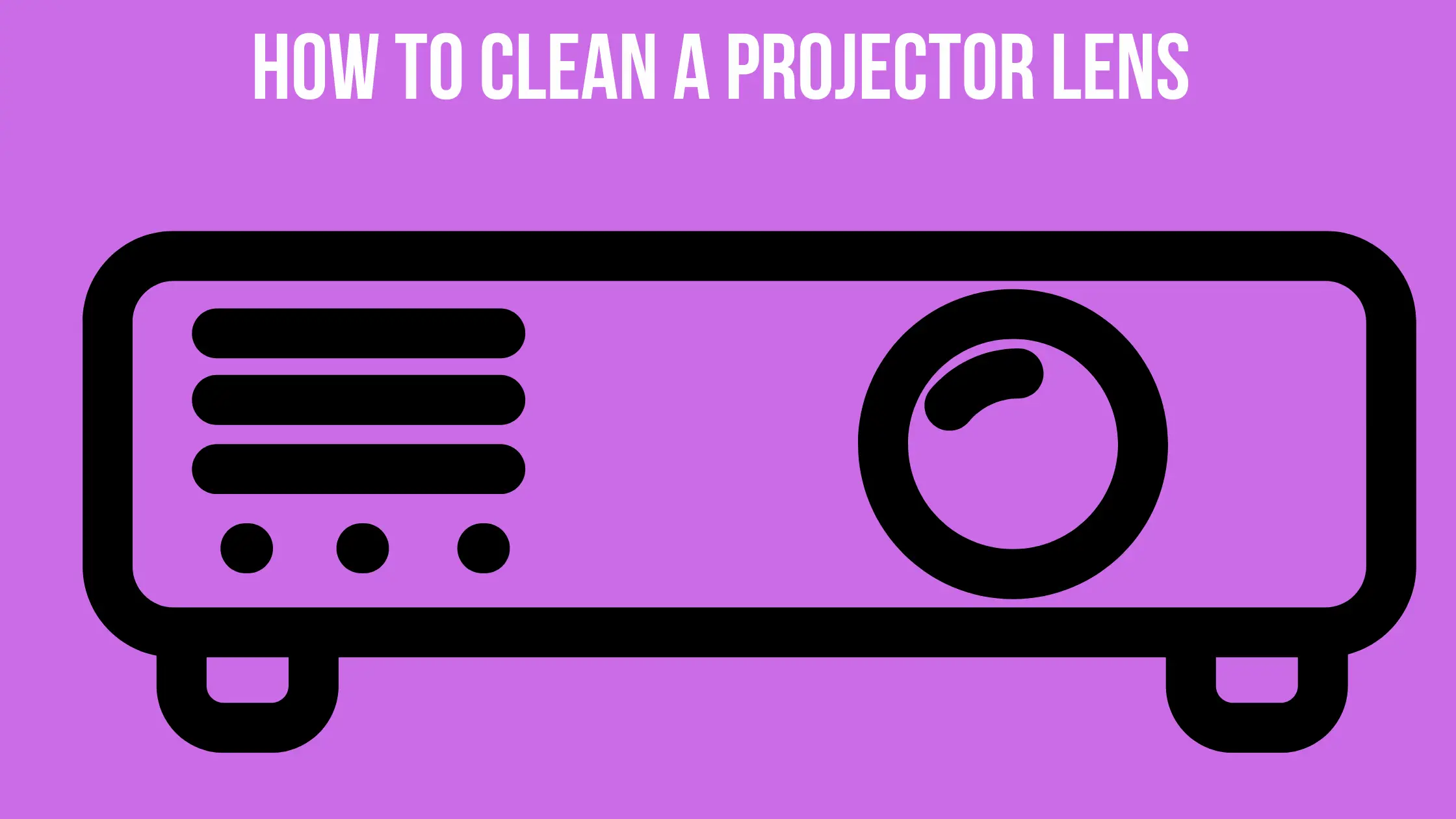 how to clean a projector lens