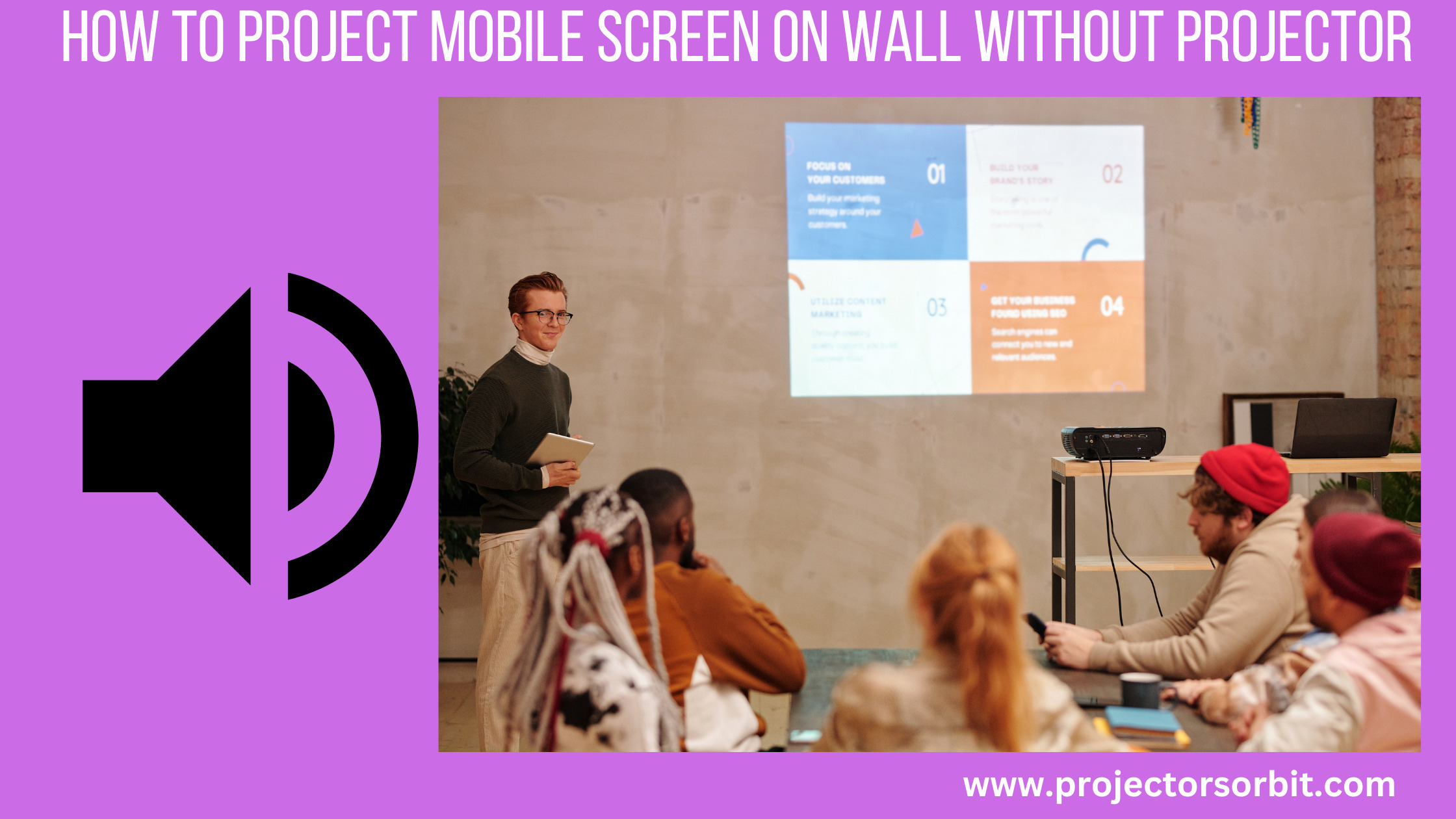 how to project mobile screen on wall without projector